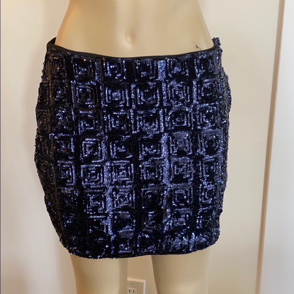 Midnight Blue Sequin |H & M |Skirt
